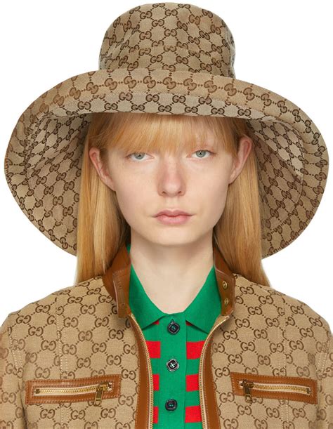 gucci brimmed hat|gg canvas wide brim hat.